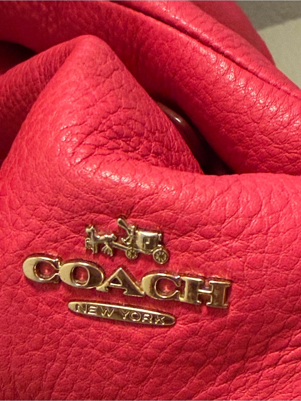 Coach Fuchsia Pink Leather Shoulder Bag - Picture 11 of 13